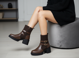 Ankle Boot Leather With Elastic E-108