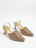 Shoes Heels Embroidered Elegant F-620