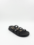 Slipper Flat Leather with Straps - SL-216