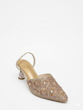 Shoes Heels Embroidered Elegant F-620