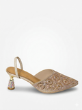 Shoes Heels Embroidered Elegant F-620