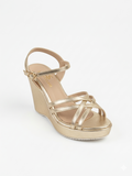 Sandal Wedge Leather With Straps W-12