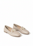 Ballerina Flat Leather Elegant With Accesories BN-517