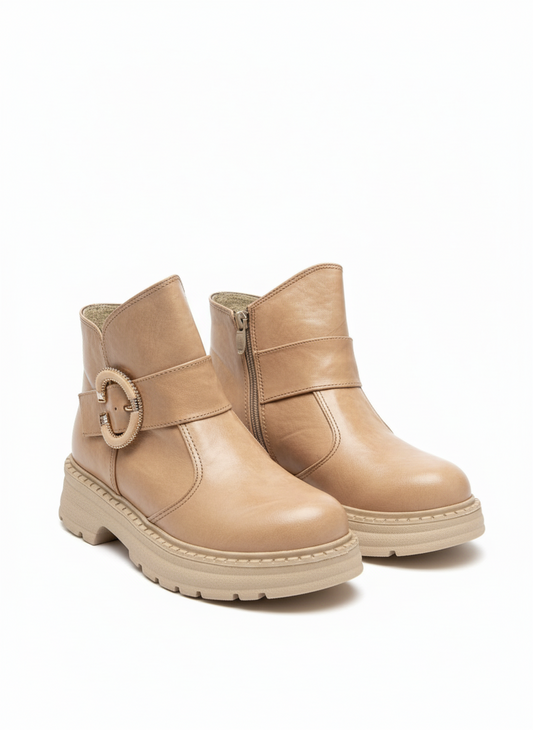 Ankle Boot Leather For Woman G-55