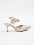 Shoes Heels Leather Glossy Elegant F-623