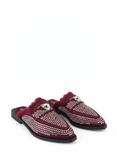 Mules Flat Suede With Diamond SB-23