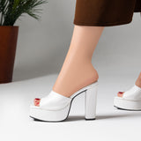 Slipper Heel Leather Elegant  X-10