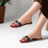 Slipper Flat Leather With Strape SL-212