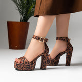Sandal High Heel Suede H-12