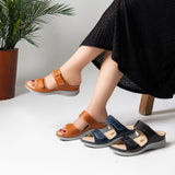 Slipper Medical Heel Flat Leather SL-197