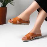 Slipper comfortable Medical Heel Flat Leather SL-198