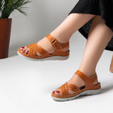 Sandal Medical Heel Flat Leather SF-55