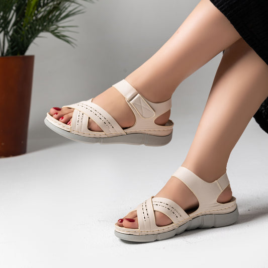 Sandal Medical Heel Flat Leather SF-55