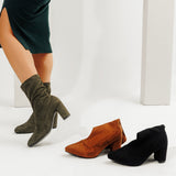 Ankle Boots Heels Suede L-110