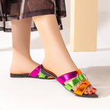 Slipper Flat Leather With Strapes SL-194