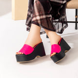 Slipper Wedge Leather Elegant S-24