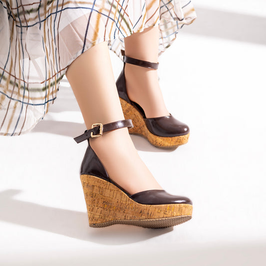 Sandal Wedge Leather W-10