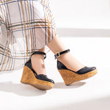 Sandal Wedge Leather W-10