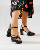 Leather Heel Sandal H-2