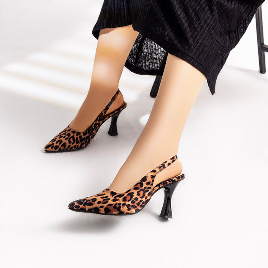 Shoes Heels Leather With Buckle F-20