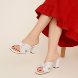 Slipper Bow Heels Leather X-7