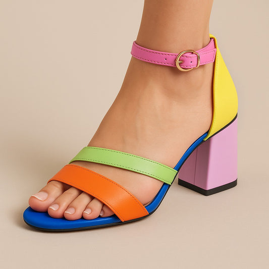 Sandal Heels Leather Distinctively SN-816