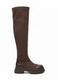 Long Boot Mid Heel Suede Stylish LB-52