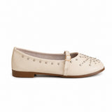 Ballerina Leather Emroided With Buckle BF-817