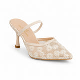 Shoes Heels Dentelle With Print Flower F-625