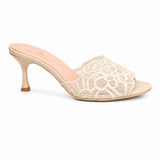 Slipper Heeled Dentelle Easy To Wear X-18