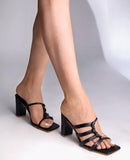 Slipper Heel Leather Elegant X-9