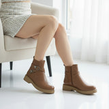 Ankle Boot Leather With Accessories Comfortable G-63