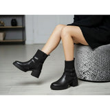 Ankle Boot Leather With Elastic E-108