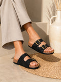 Slippers leather Double strap SL-239