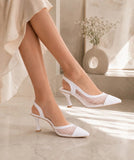 Shoes Heels Leather With mesh F-23