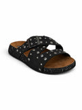 Slippers Fabric Flat With Buckle SL-219