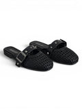 Mules Leather With Buckle Elegant SB-704