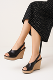 Sandal Wedge Leather Comfortable W-14