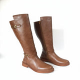 Long Boot Mid Heels Leather Stylish LB-41