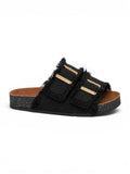 Slippers flat Fabric With double buckle SL-241