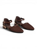 sandal flat Leather with mesh SF-64