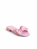 Slipper Flat Leather With Bow SL-229