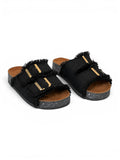 Slippers flat Fabric With double buckle SL-241