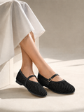 Ballerina flat Leather mesh BF-812