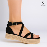 Suede Flat Sandal K-1