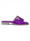 slippers satin flat With a shiny V-shaped embellishment SL-234