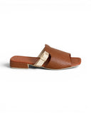 Slippers Leather Elegant With Buckle - SL-218