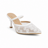 Shoes Heels Dentelle With Print Flower F-625