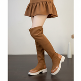 Long Boot Suede With Glossy Leather LB-37