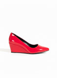 Shoes Wedge Leather Glossy W-320